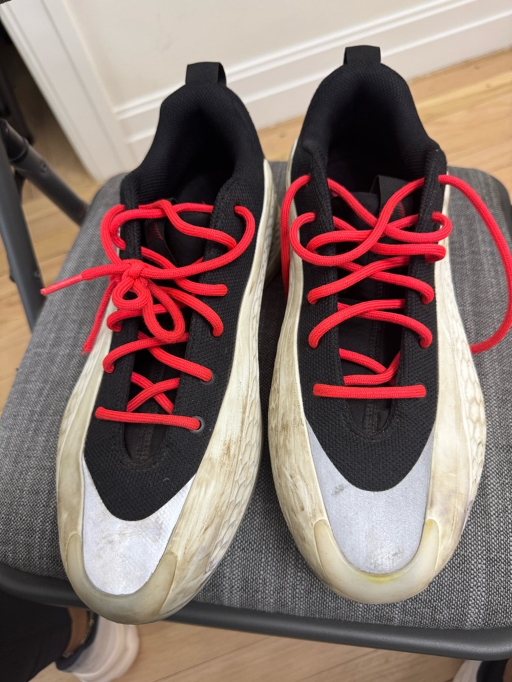 adidas Men's Black Red Athletic Sneakers